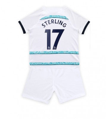 Chelsea Raheem Sterling #17 Bortedraktsett Barn 2022-23 Kortermet (+ Korte bukser)